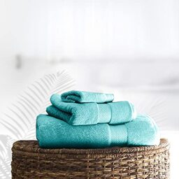 GC GAVENO CAVAILIA 100% Egyptian Cotton Thick Absorbent Miami 700 GSM, Soft Feel Luxury Towel, Turquoise, 2 Pack Jumbo Bath Sheet