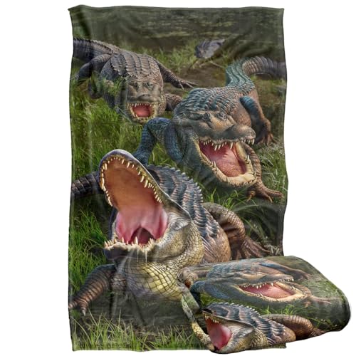 Jq Licensing - Jlo Alligators Silky Touch Super Soft Throw Blanket 91 x 147 Cm