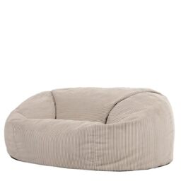 icon Soul Large Cord Bean Bag Sofa with Filling Inlcuded, Beige