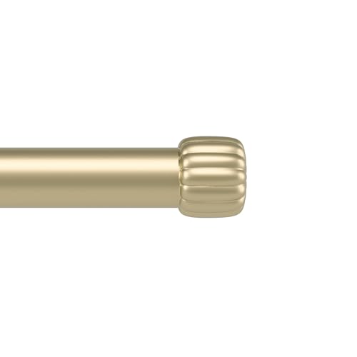 "Umbra Cleo Curtain 1"" Rod for Window Drapery, Adjustable Length 66"" to 120"", Set Includes Finials and Mounting Hardware, Gold"