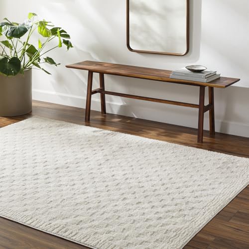Livabliss Ekta Sanluri Shaggy Berber Carpet 200x275 cm, Living Room & Bedroom, Soft Plush Thick Pile, Neutral Boho Style, Easy Care, Ivory Off White