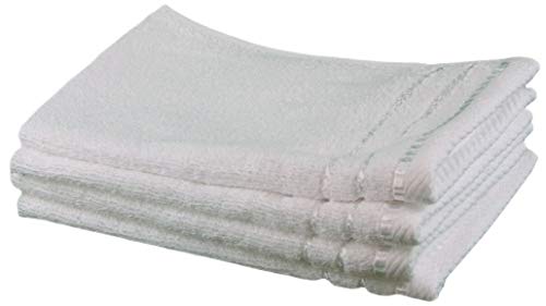G??zze - Set of 4 Guest Towels, Berlin, 100% Cotton, 30 x 50 cm - White