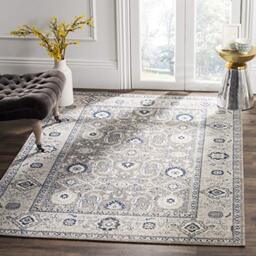 Safavieh Traditional Indoor Woven Rectangle Area Rug, Patina Collection, PTN322, in Taupe / Ivory, 122 X 183 cm for Living Room, Bedroom or Any Indoor Space