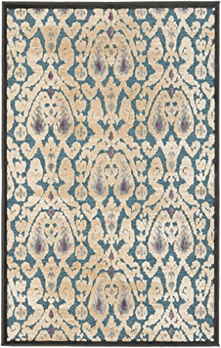 Safavieh Transitional Indoor Woven Rectangle Area Rug, Paradise Collection, PAR157, in Light Yellow / Anthracite, 79 X 122 cm for Living Room, Bedroom or Any Indoor Space