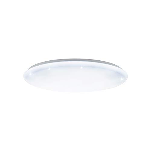 EGLO Giron-S LED Ceiling Light 1-Bulb with Starry Sky Effect Material: Steel, Plastic, Colour: White, Diameter: 76 cm, Dimmable, White Tones Adjustable via Remote Control