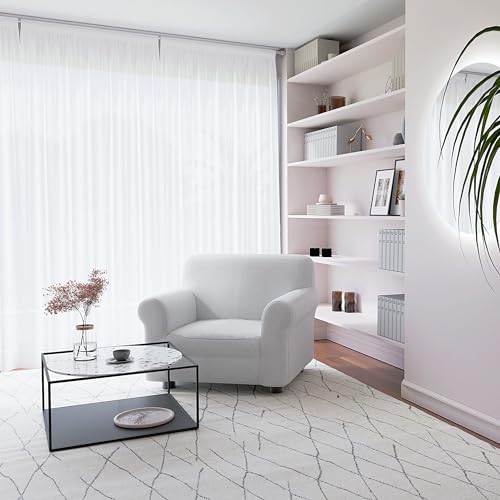 Italian Bed Linen MB HOME BASIC Elastic Sofa Cover ???Piu Bello???, White, 1 PLACE