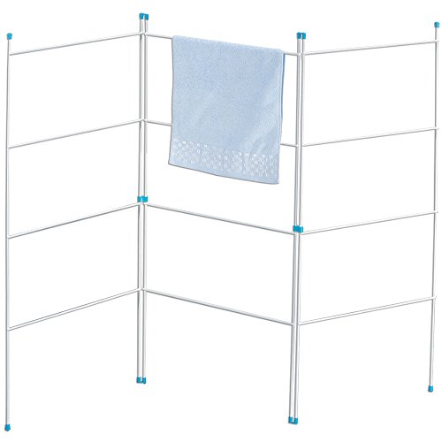 Home Vida Clothes Drying Rack - Foldable 3 Fold Airer with Drying Space, Foldable Design, Indoor/Outdoor Use, White
