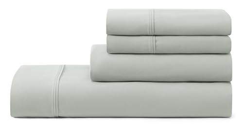UGG 11825 Hedi Full Bed Sheets and Pillowcases 4-Piece Set Sleep in Luxury Machine Washable Deep Pockets Wrinkle-Resistant Breathable Cozy Comfort Silky Cooling Sheets, Full, Mineral
