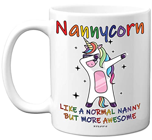 Stuff4 Best Nanny Mugs, Happy Birthday Mug, Special Christmas Nan Gifts - Nannycorn, Best Nanny Mugs, Happy Birthday Mug, Special Christmas Nan Gifts from Grandchildren