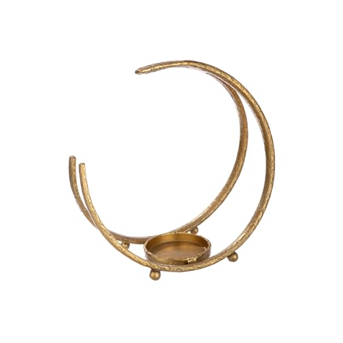 Casablanca Cicero Candle Holder Aluminium Antique Finish Gold Height 32 cm x Width 34 cm