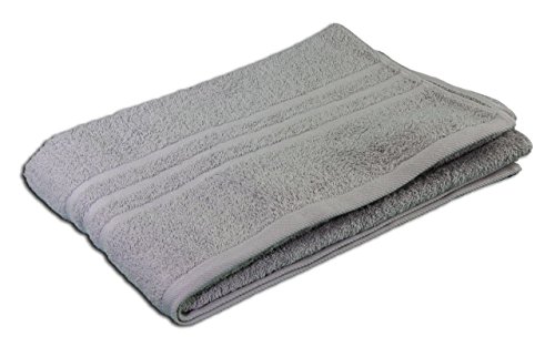 G??zze - Elegant Bath Towel, Sylt, 100% Cotton, Heavy Weight (440 g/m??), 70 x 140 cm - Silver