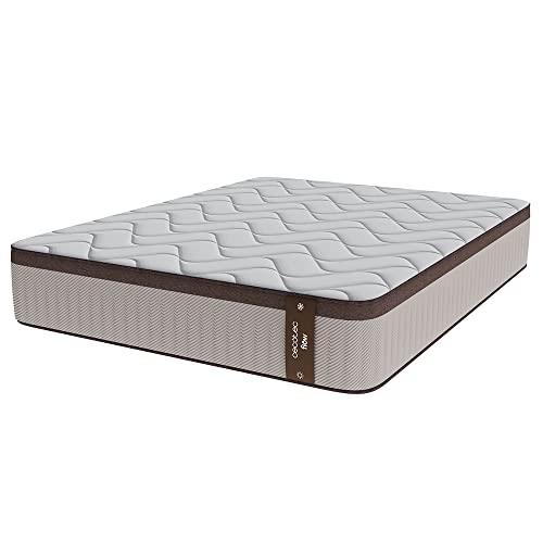 Cecotec Flow 7990 Hybrid Mattress, 80 x 190 cm, Multi-Layer, SpringCore Pocket SpringCore and ViscoCare+ Visco Elastic, Height 30 cm, Medium High Firm, SeparateMuv & BreathSoft
