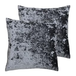 Paoletti Verona Polyester Filled Cushions (Twin Pack), Polyester, Pewter
