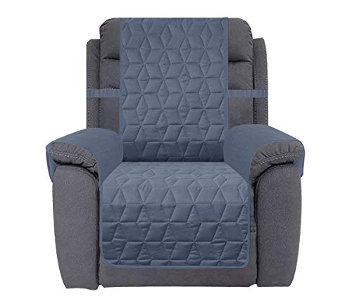 Ameritex Waterproof Nonslip Recliner Cover Christmas Decor Stay in Place, Dog Couch Recliner Cover Furniture Protector for Pets and Kids (Blue, 23'')