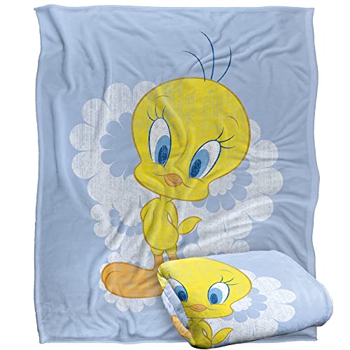 LOONEY TUNES Blanket, 152 x 127 cm, Retro Tweety Silky Touch Super Soft Throw