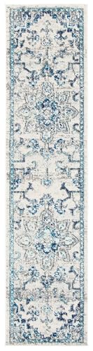 Safavieh Distressed Rug for Living Room, Dining Room, Bedroom - Madison Collection, Short Pile, in ‎Ivory and Grey, 70 x 115 cm