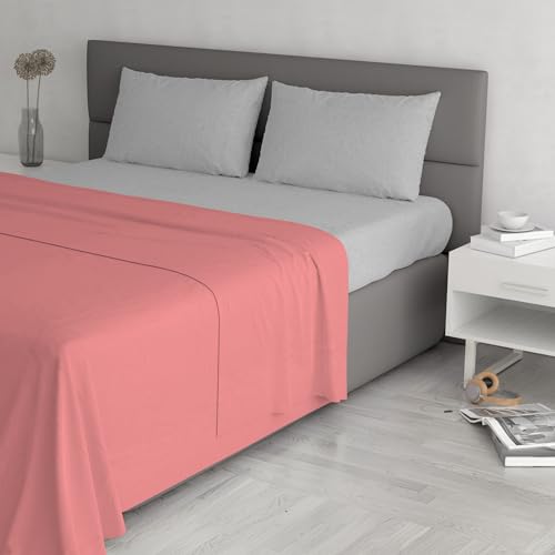 Trend Chic Bedding Set, 100% Cotton, Made in Italy, Double, Coral