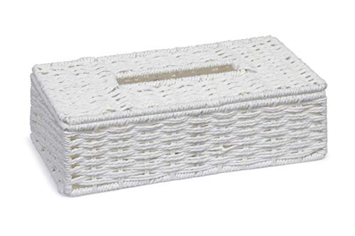 ARPAN White Paper Rope Tissue Box Cover, Rectangular Tissue Holder for Home, Bathroom or Office (26 x 13.5 x 10 cm)