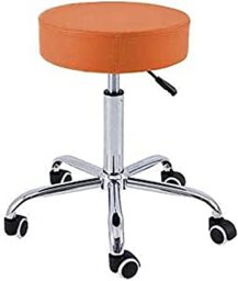 QUIRUMED Stool Base Chrome 5 Wheels Orange