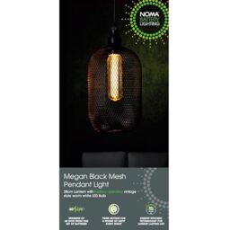 NOMA Black Mesh Megan Pendant Light, Ambient Hanging Hook (Pack of 1)