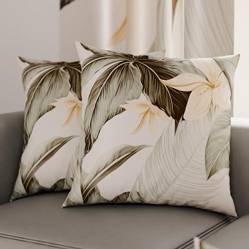 PETTI Italian Artisans - Pair of 80x80 cm Microfiber Cushion Covers, Decorative Pillows for Bedroom, Sofa, Living Room, Set of 2 Cushion Covers, Floral Pillow Case 19, 100% Made in Italy