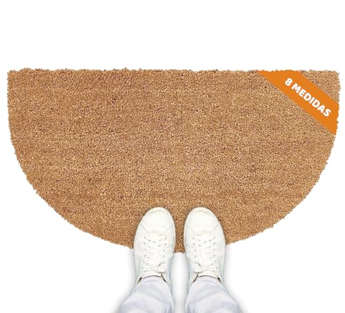 LucaHome Natural Coconut Doormat 40 x 70 cm with Non-Slip Backing Coconut Mat Absorbent Ideal for Exterior Doors or Hallways