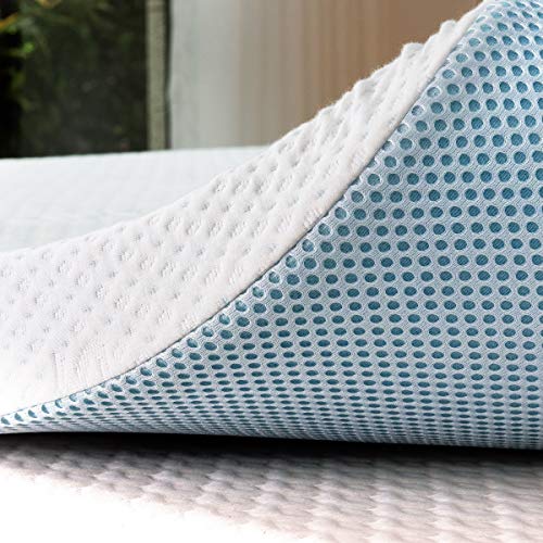 subrtex 7.5 cm Mattress Topper 90 x 190, Breathable Memory Foam Mattress with Removable and Washable Bamboo Cover (7.5 cm, 90 × 190)