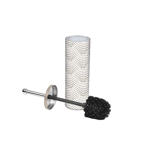 Douceur d'Intérieur, Mineral Toilet Brush (Diameter 9.5 x 38.5 cm) Printed Metal