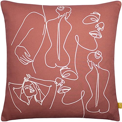 furn. Bodyart Cushion Cover, Clay Red, 43 x 43cm