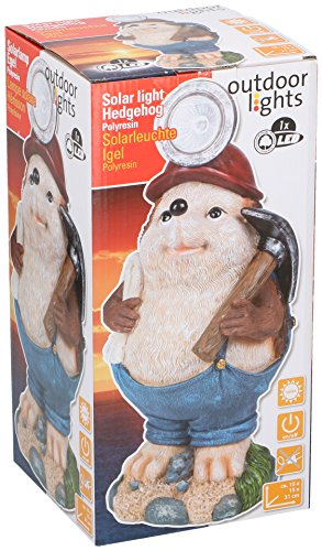 Outdoor Lights 871125287173 Hedgehog with Solar Light Colorful 12 x 12 x 27.5 cm