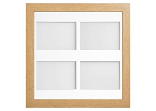 Frame Company Watson Beech Multi-Aperture Photo Frame with Mount, 40x40cm for 7x5 (x4 landscape) * Choice of Frame Colour and Mount Design* NEW