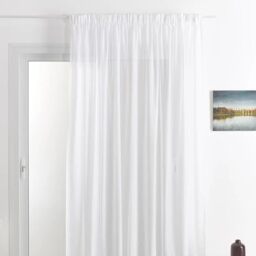 HomeMaison. com Polyester Net Curtain Linen Blackout Net Curtain White 240 x 240
