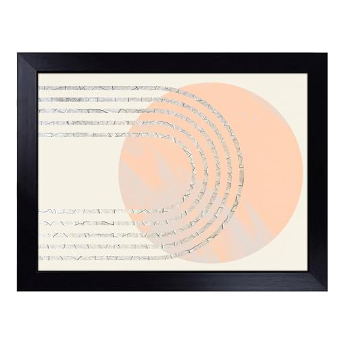 Lap Tray with Bean Bag Cushion, Cracked Moon - Handmade in the UK, Raised Wooden Edge, Padded Cushion, Heat-Resistant Wipe-Clean Surface, for Meals, Laptops and Crafts