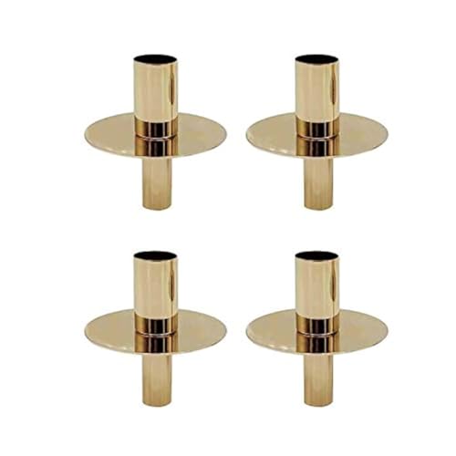 VINCIGANT Gold Wine Bottle Topper Candle Holders,Modern Candlestick Holder for Standard Votive Candles,Birthday Wedding Decoration (Set of 4)