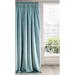 Eurofirany Soft Plain Opaque Velvet Curtain with Rufflette Tape For Rail - 1 Unit, Thick Fluffy Panel Drape Classic Glamour Elegant Living Room Bedroom, W55'' x L106'', 140x270 cm, See Green
