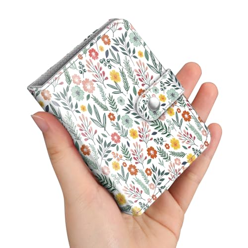 Fintie Mini Photo Album for 2 x 3 Inch Films - 52 Pockets Small Albums for Fujifilm Instax Mini Instant Camera/Polaroid Hi-Print Pictures, Kpop Photo Card Holder Binder, (Spring Flower)