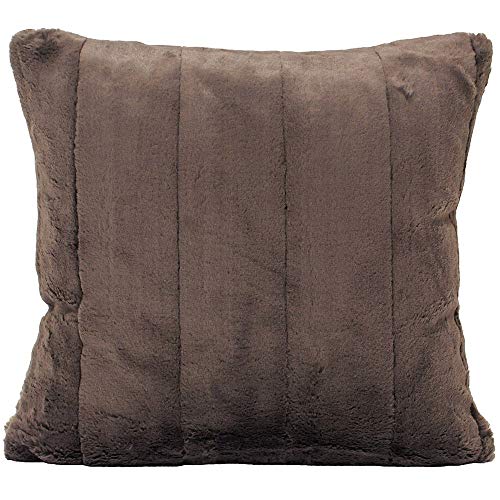 Paoletti Empress Cushion Cover – Soft Faux Fur Velvet Decorative Cushion Case with Concealed Zip for Elegant Home Styling (Taupe - 55x55cm)