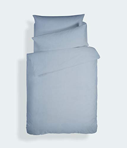 Bianca Plain Dyed Denim Duvet Cover Set for 135 cm Bed 100% Cotton Percale