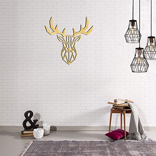 Homemania Wall Decoration 51 x 0.15 x 51 cm gold
