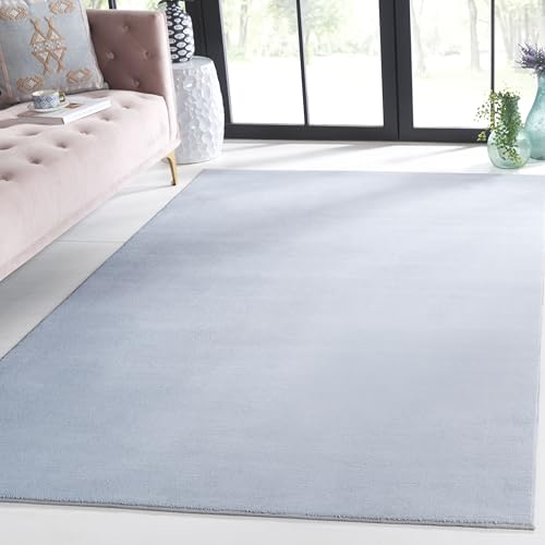 Safavieh Boho Rug Living Room, Dining Room, Bedroom - Machine Washable and Non Slip - Loft Collection, Short Pile, in Light Blue, 82 X 244 cm