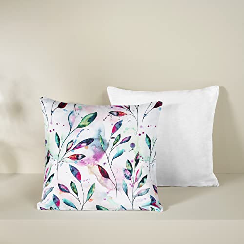 Set of 2 Decorative Printed Cushion Covers 100% Cotton Satin