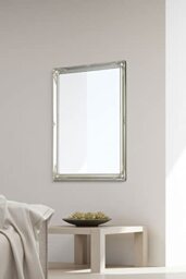 "FRAMES BY POST New Large Shabby Chic Style Swept Bevelled OVERMANTLE Wall/Hall Mirror-Price Includes Standard DELIVERY, 34"" X 24"", Silver, Wood, 86x61, 816348100-6"