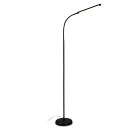 BRILONER Dimmable LED Floor Lamp for Living Room Decoration and Reading Light, LED Swivel Lamp, Living Room Lamp, Touch Light, Indirect Lighting, Black