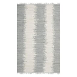 Safavieh Modern Indoor Flatweave Rectangle Area Rug, Montauk Collection, MTK751, in Grey, 91 X 152 cm for Living Room, Bedroom or Any Indoor Space