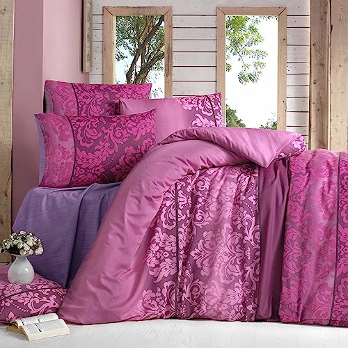 WELL HOME MOBILIARIO & DECORACIÓN Duvet Cover + Pillowcase Set 155 x 220 Red Claret Fuchsia