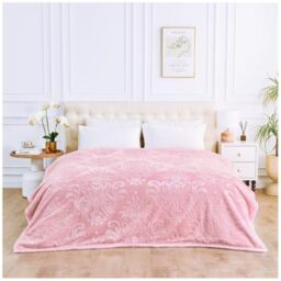 GC GAVENO CAVAILIA 4kg Heavy Weighted Blanket King Size - 2Ply Fleece Blanket - Warm, Thick Bed Throws Heavy Blanket - Stress-Anxiety Relief, Deep Sleep Blankets for Bed (200x240 cm) - Blush Pink