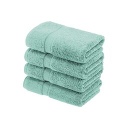 Superior 900 Gram 100% Premium Long-Staple Combed Cotton 4-Piece Hand Towel Set, Seafoam