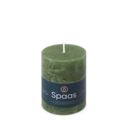 Spaas Rustic Pillar Candle 70/95 mm 35h, Dark Green