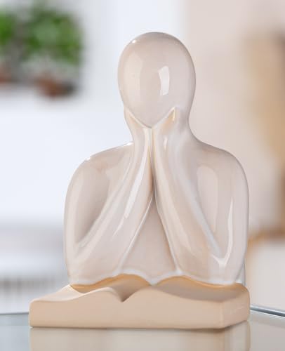 Pack of 2 Bookends, Porcelain, Beige, PU 2, L. 12 cm, W. 13 cm, H. 19 cm