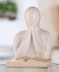 Pack of 2 Bookends, Porcelain, Beige, PU 2, L. 12 cm, W. 13 cm, H. 19 cm